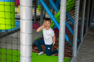 Obraz premium in playground differs wooden boxes