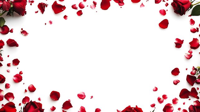 Red ink splattered heart border for passionate romantic celebration design