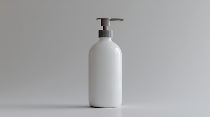 bottle of soap on empty background.