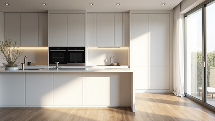 modern kitchen interior with kitchen