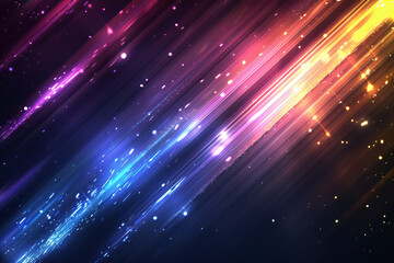 Obraz premium Dynamic Light Streaks: Vibrant and Futuristic Abstract with Glowing Neon and Motion Effects