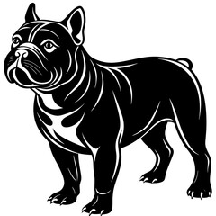 Bulldog Silhouette Black Vector