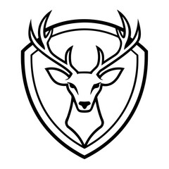 Deer head logo art vector illustration