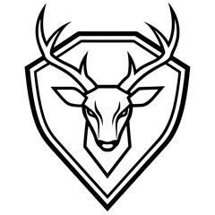 Deer head logo art vector illustration