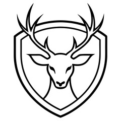 Deer head logo art vector illustration