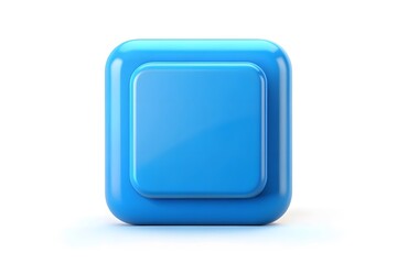 blank square button isolated on white background
