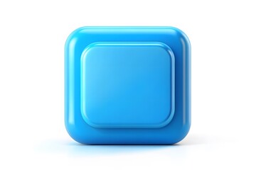 blank square button isolated on white background
