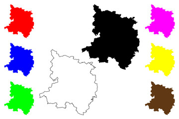 Ostprignitz-Ruppin district (Federal Republic of Germany, rural district, State of Brandenburg) map vector illustration, scribble sketch Ostprignitz Ruppin map