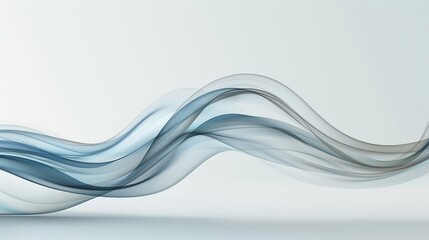 Obraz premium A blue and white wave with a white background