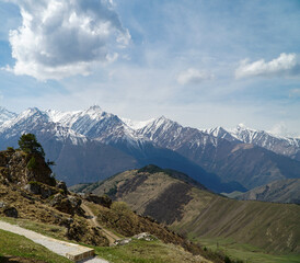 landscape in the Caucasus Mountains
