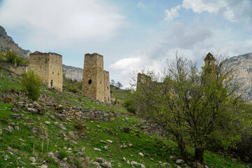 Fototapeta premium ruins of fortresses in the mountains