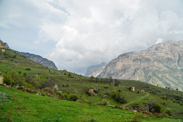 Fototapeta premium ruins of fortresses in the mountains