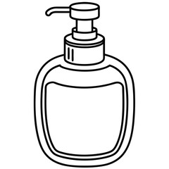 A simple Hand sanitizer bottle art vector illustration