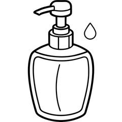 A simple Hand sanitizer bottle art vector illustration