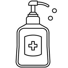 A simple Hand sanitizer bottle art vector illustration
