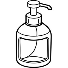 A simple Hand sanitizer bottle art vector illustration