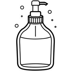 A simple Hand sanitizer bottle art vector illustration