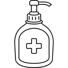 A simple Hand sanitizer bottle art vector illustration