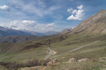 Naklejka premium landscape in the Caucasus Mountains