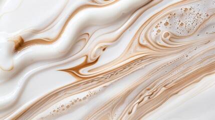 Obraz premium A painting of a white background with a swirl of yellow paint