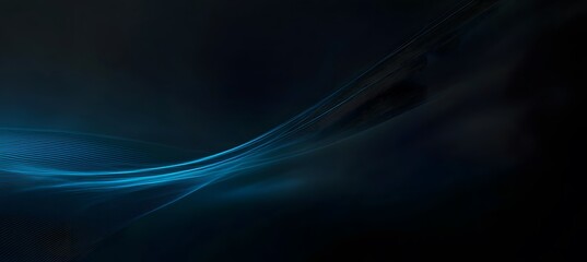 Naklejka premium Abstract blue lines on dark background.