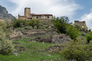 Fototapeta premium ruins of fortresses in the mountains
