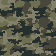 Fototapeta premium camouflage khaki texture, military print pattern, forest background