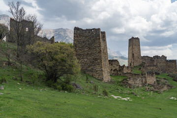 ruins of fortresses in the mountains