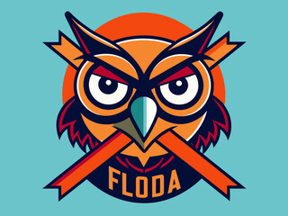 Vecteur floride barrée hibou illustration
