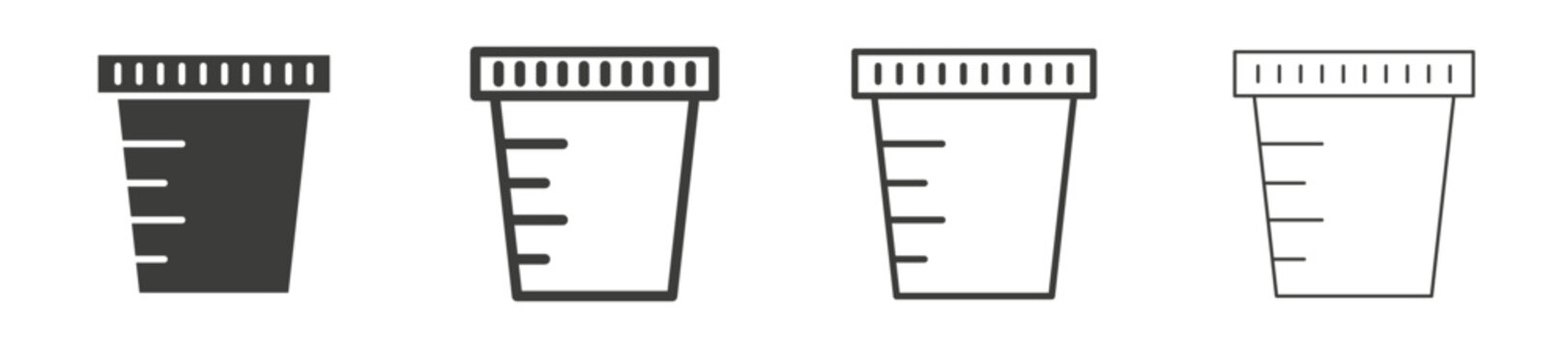 recommend clip art: Urine vector icon set black filled and outlined style.