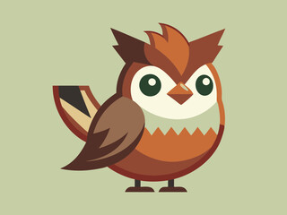 Petite icône mignonne d’oiseau de mésange chestnut-soutenue d’isolement.
