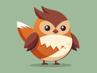 Petite icône mignonne d’oiseau de mésange chestnut-soutenue d’isolement.
