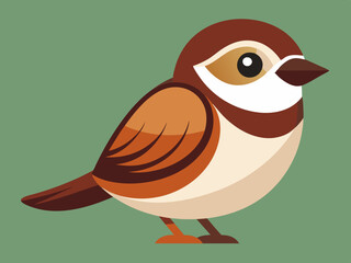 Petite icône mignonne d’oiseau de mésange chestnut-soutenue d’isolement.
