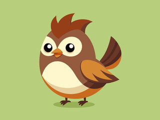 Petite icône mignonne d’oiseau de mésange chestnut-soutenue d’isolement.
