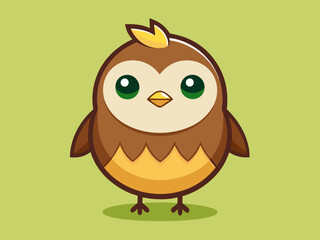 Petite icône mignonne d’oiseau de mésange chestnut-soutenue d’isolement.
