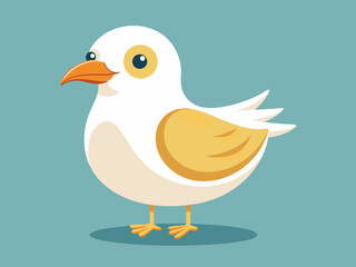 Mignon Oiseau Mouette Mouette Mouette Crémeur Ensemble Cartoon Vector
