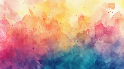 Obraz premium Abstract watercolor composition with vibrant colors blending seamlessly creating a dynamic and energetic atmosphere.