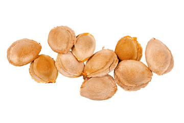 Apricot Kernels Isolated, Apricot Pits Pile, Fruit Seeds