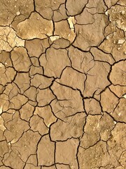 A close-up of cracked, dry earth, showcasing the intricate patterns formed by drought. This textured image captures the harsh beauty of arid landscapes.