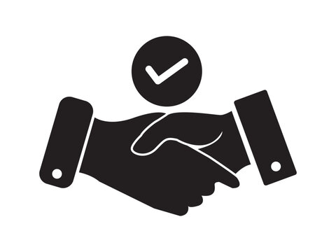 Commitment Icon, Partnership and handshake concept icon. as a concept of trust and support or the business partnership.