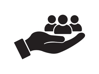 Inclusion icon,  Safe peoples symbol.  help or support employee, gender equality, An inclusive workplace., Employee&rsquo;s Protection Filled icon vector illustration.