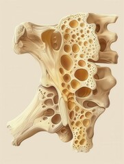 Naklejka premium Illustration of bones internal structure