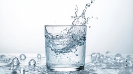 Water Splash in Glass