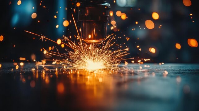Sparkling Explosion on Dark Background