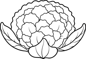 Black and White Floral Illustration with Leaves