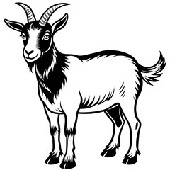 Goat art vector illustration
