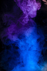 nube de humo color, envolvente aura, nube de gas, humo, humo negro, nubes, fondo abstracto, flotante, niebla, color azul, violeta
