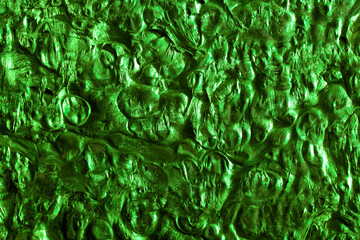 green metal texture foam bubbles