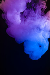 nube de humo color, envolvente aura, nube de gas, humo, humo negro, nubes, fondo abstracto, flotante, niebla, color azul, violeta