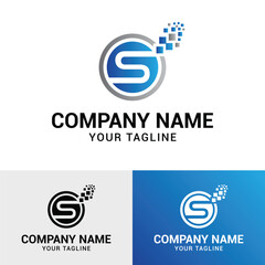 S Letter Modern Tech Company Logo Design